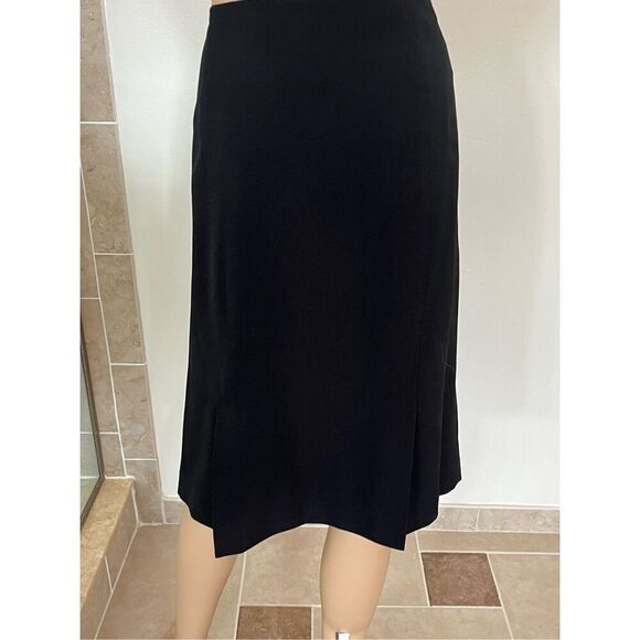 NWT SZ 16 Kasper Pencil Skirt in BLACK Front/Back Double Seamed Detail and Back - Picture 5 of 12